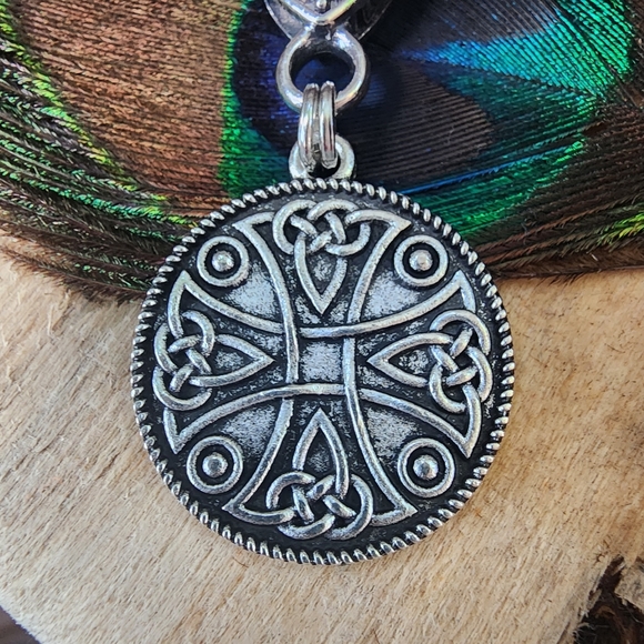 Irish Celtic Cross Pursecharm Knights Templar Cross Bag Clip Viking Purse Charm - Picture 6 of 11